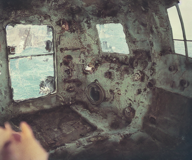 Low - Fi Color Analog Photography. Liminal Space, Submarine...
