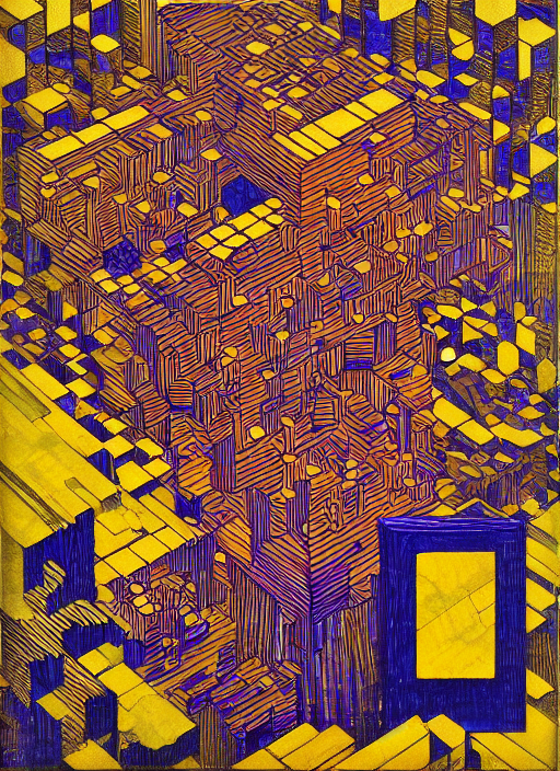 Bismuth Crystals By M. C. Escher, Josan Gonzalez, Gustav Kli...