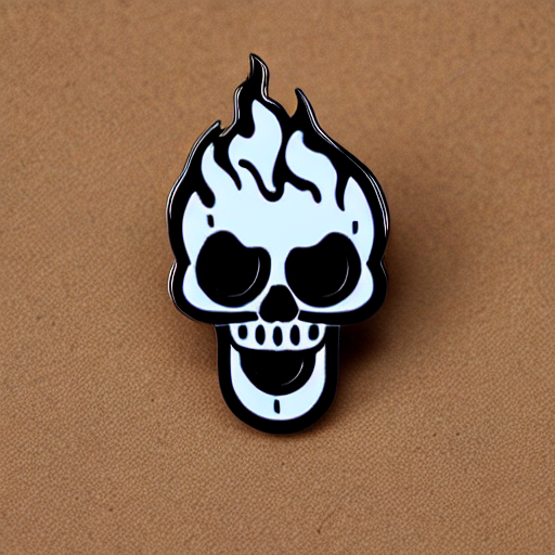 A Highly Detailed Retro Minimalistic Gleeful Clean Skull Wit...