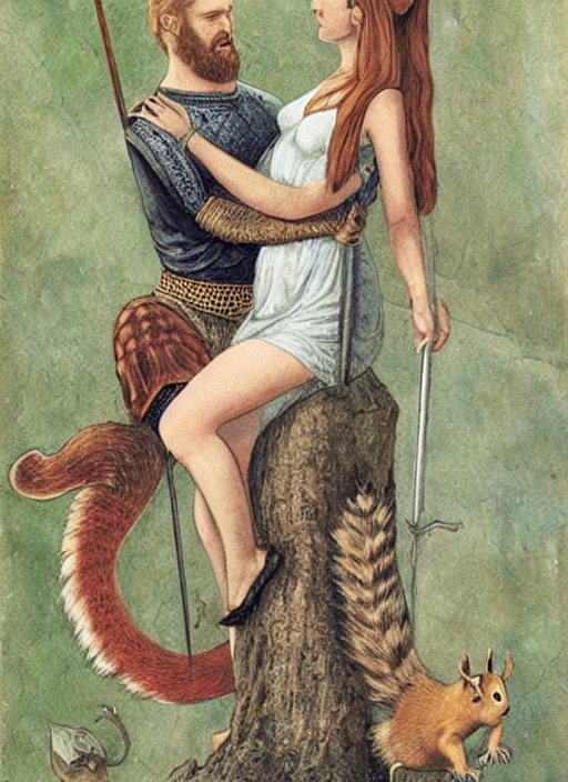 Male King Arthur And His Squirrel Wife