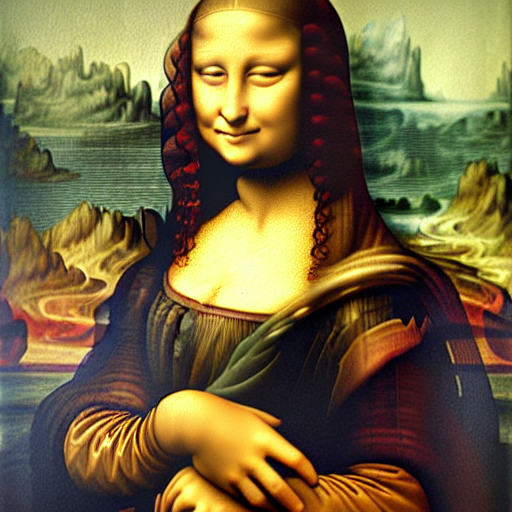 Oil Painting By Leonardo Da Vinci Of The Mona Lisa.