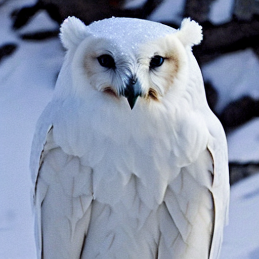 A Photo Of A Snow Owl And Grizzly Bear Hybrid Creature Conce...