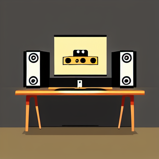 2 D Empty Music Studio, Design, Vector Art, Digital Art, Por...
