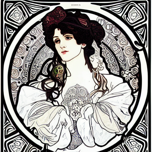 Full Moon Art By Alphonse Mucha, Highly Detailed, Intricate...
