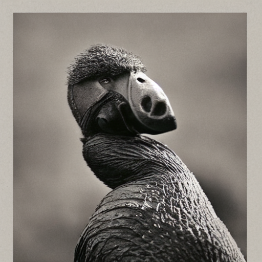 The Last Photo Of A Dodo Alive Sepia Realistic 3 5 Mm Cinema...