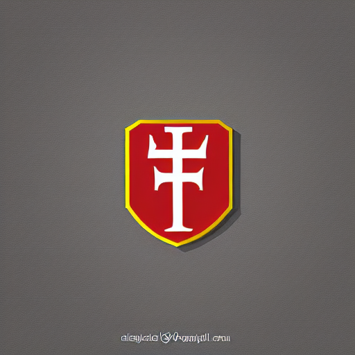 A Brand Logo Of Henry Cavill As A Catholic, Stylized Logo, F...