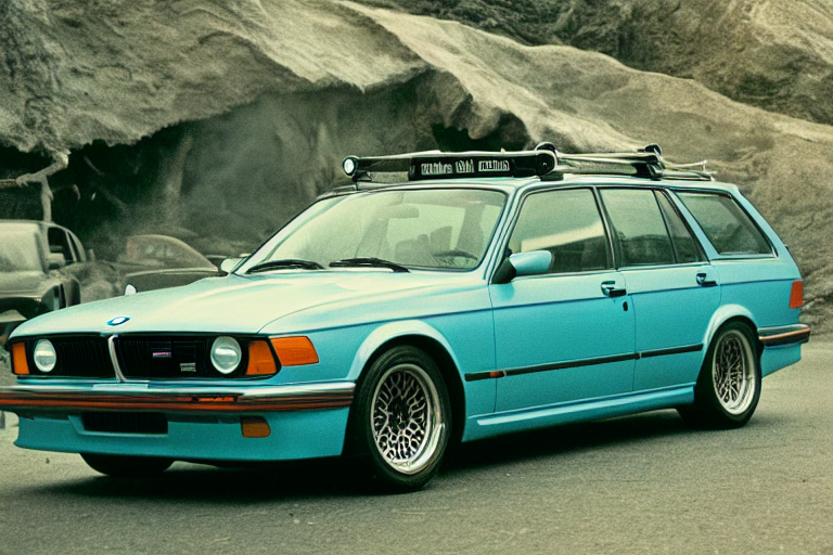 Dream Jurassic Park   Movie Still   Blue Bmw M 5 Wagon   T -...