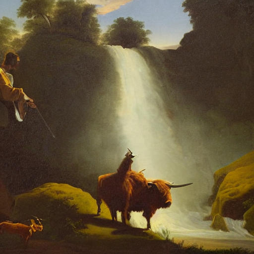 Oil Painting By George Caleb Bingham Of A Man Playing A Flut...