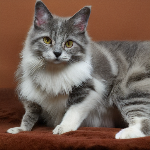 A Photo Of Borber Collie Head On Gray Tabby Cat Body