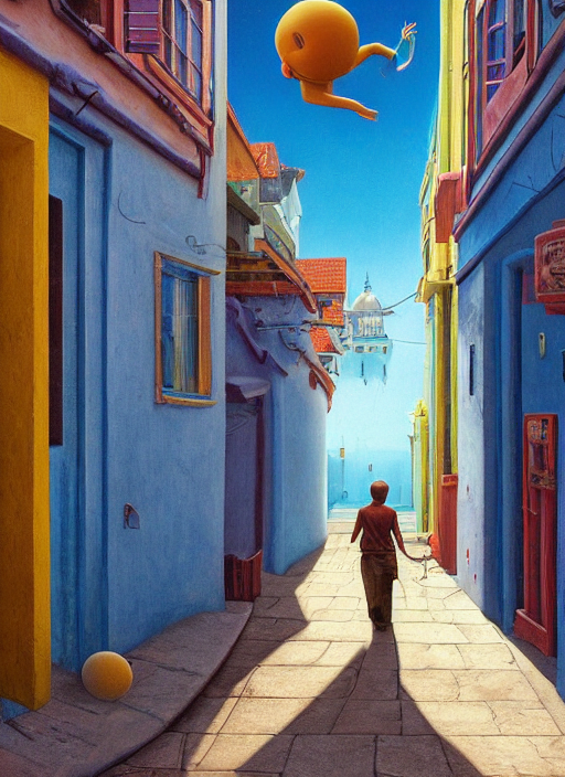 Person Walking Inside A Timeless Bubble Streets Of Salvador...