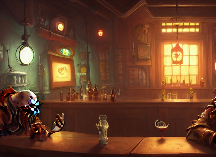 Grumpy Cthulhu Sitting In A Bar, Fantasy, Concept Art, Artst... — Stable Diffusion AI Prompt: grumpy cthulhu sitting in a bar, fantasy, concept art, artstation, disney, pixar...