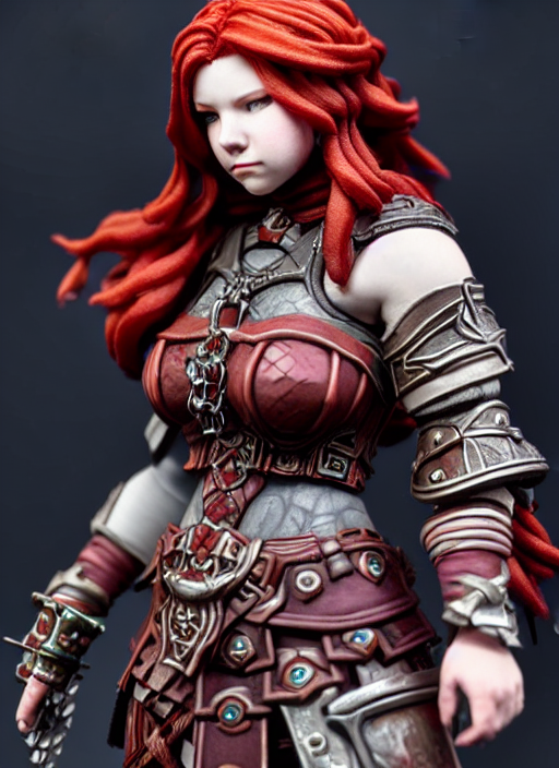 A Studio Shot Dwarven Female Paladin Braided Red Hair An Ult... — Stable Diffusion AI Prompt: a studio shot dwarven female paladin braided!!! red hair!!! an ultrafine detaile...