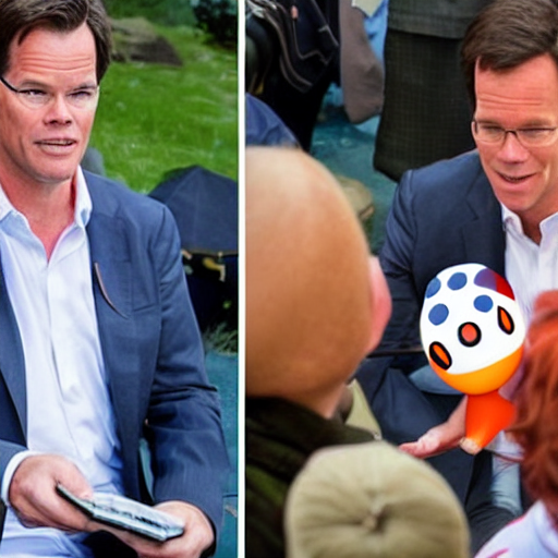 Mark Rutte During A Pokemon Battle