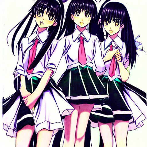 Manga High School Girl Drawing By Clamp