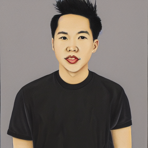 A Portrait Painting Of Korey Wong