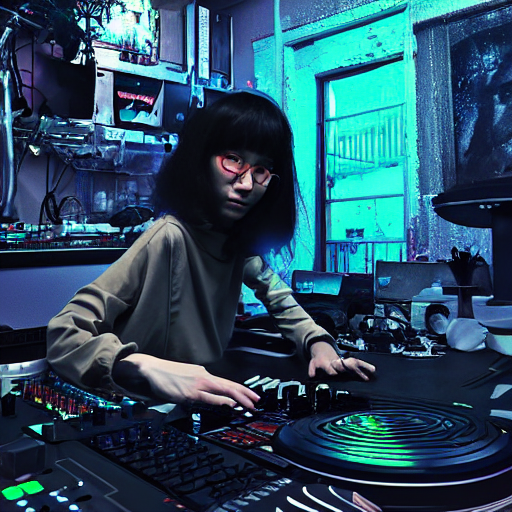 Grimes  3 D Render ,  Djing Onstage , Trending On Cgsociety,...