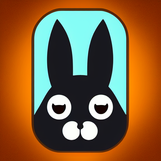 Bunny App Icon, Minimalism Style, Intricate, Detailed, Trend...
