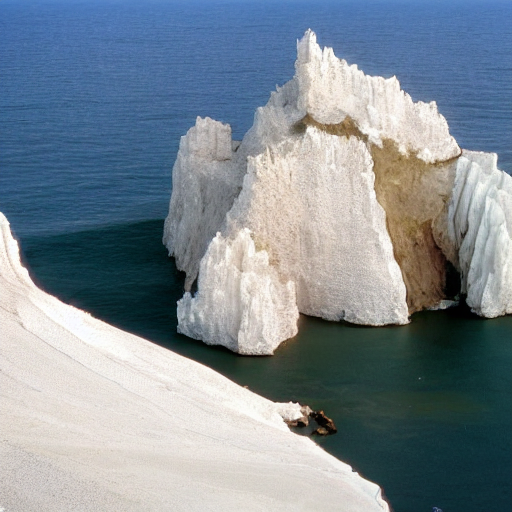 An Island Made Of Steep Salt Crystal Cliffs