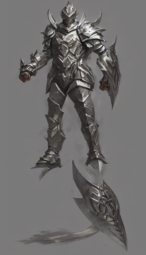 Heavy Fantasy Armor, Silver With Gold Trim, Character Concep... — Stable Diffusion AI Prompt: heavy fantasy armor, silver with gold trim, character concept art, fantasy art,...