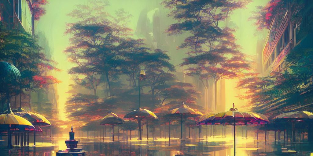 Art Deco 1 9 2 0 Metropolis Optimistic Colorful Sunny Paraso...