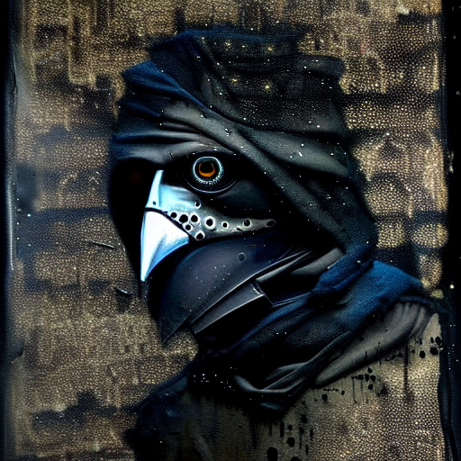 Photoreal Cyberpunk Portrait Of A Crow By Nicola Samori And...