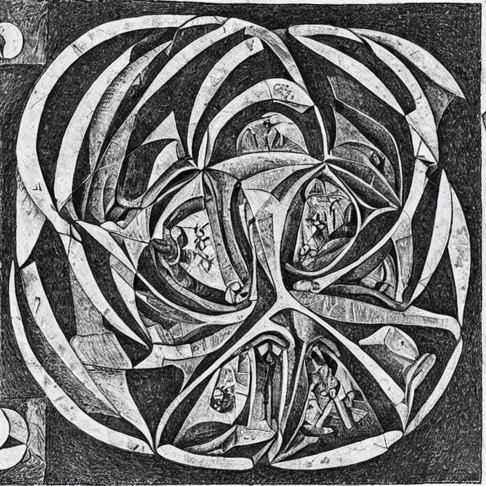 An Archaeocyatha By M. C. Escher. Centered.