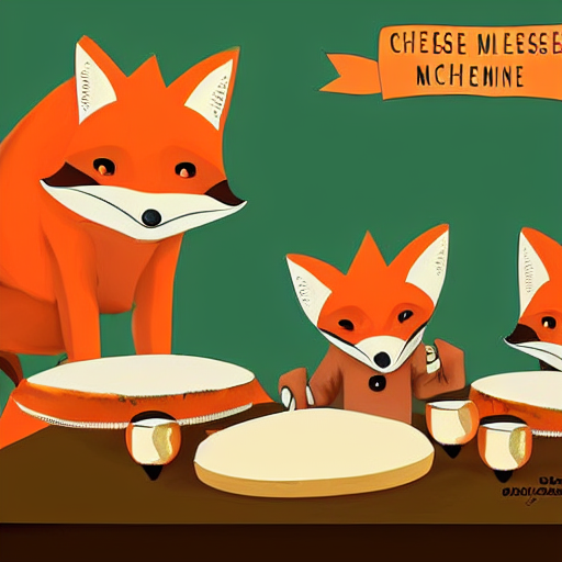 Silly Foxes Judging A Cheese Competition, Artstation, Detail...