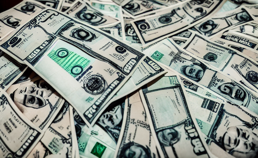 Pile Of Cash Bills, Photography