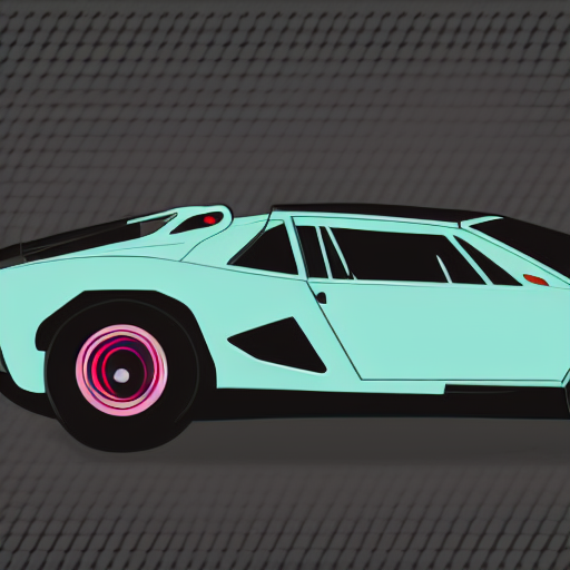 Retro Vector Drawing Of Lamborghini