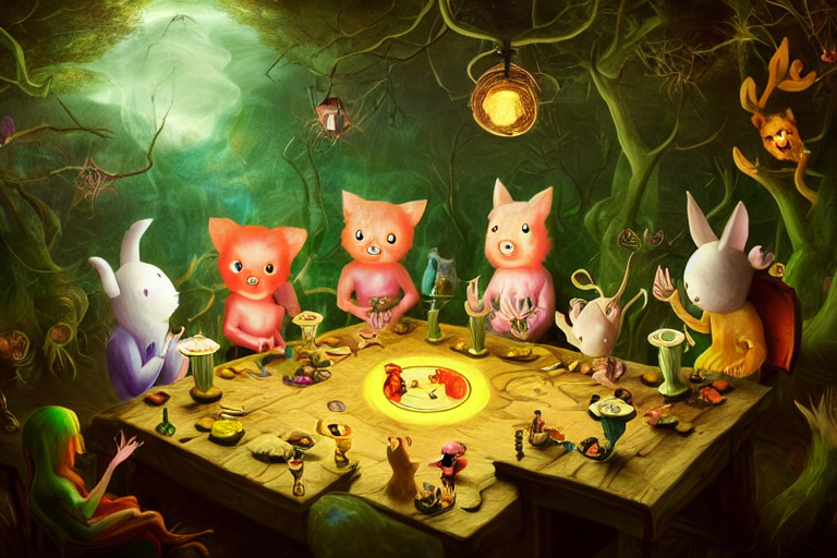Photo Of Weirdest Cute Glowing Chibi Critters In A Forest Ca...