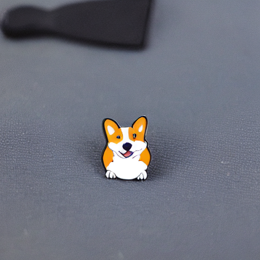 Happy Smiling Corgi Puppy Face, Enamel Pin