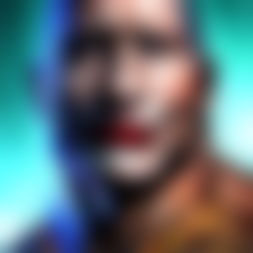 A Portrait Of Dwayne Johnson As The Joker, Fantasy, Illustra...