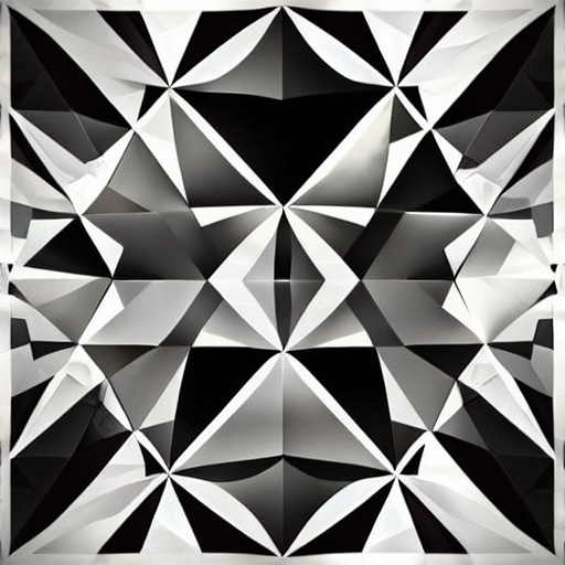 Artwork With Only Triangles, Looking Like The Skin Of A Diam...