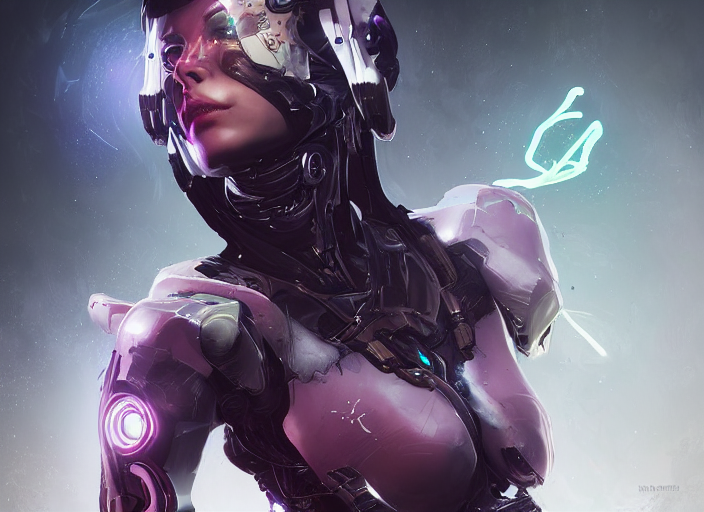 Cyborg Necromancer, Beautiful Girl, Scifi, Futuristic, Warfr...
