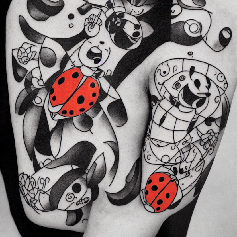 Extremely Cute Ladybug Cartoon, 6 0 S Style Tattoo, Magazine...