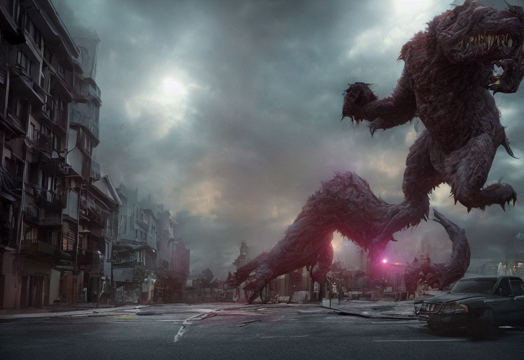 Vfx Color Film, Huge Behemoth Monster Creature Beast By Aaro...