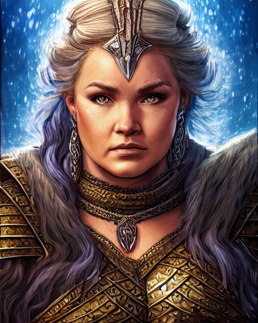 Heavilly Armored Dwarven Woman, Stony Halls, Dungeons And Dr...