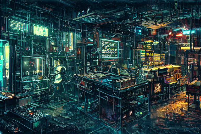 Photo Illustration Painting Of Small Scifi Eldritch Machine...