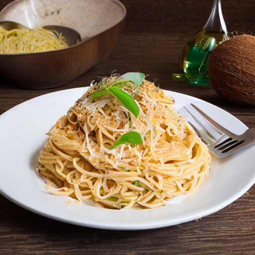 Coconut Spaghetti, Coconut Pasta, Michelin Star Restaurant,...