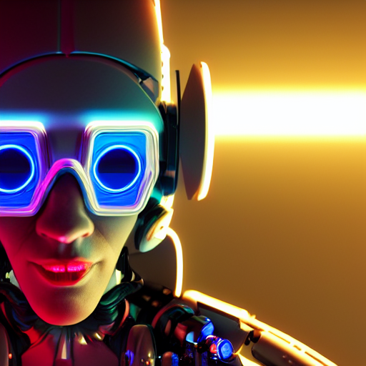 Photoreal 3 D Portrait Of A Futuristic Intricate Robot In A...