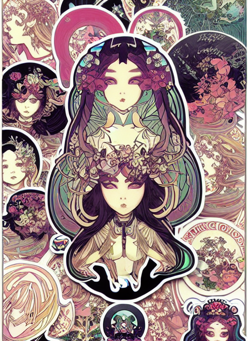 Victo Ngai Chibi Succubi Sticker Decal Design, Highly Detail... — Stable Diffusion AI Prompt: victo ngai chibi succubi sticker decal design, highly detailed, high quality, di...
