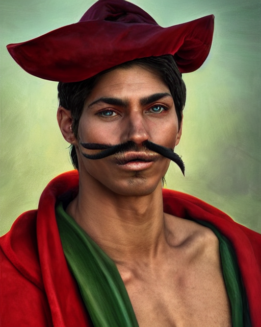 Portrait Of A Masculine, Strong, Viril, But Young Gaucho War...