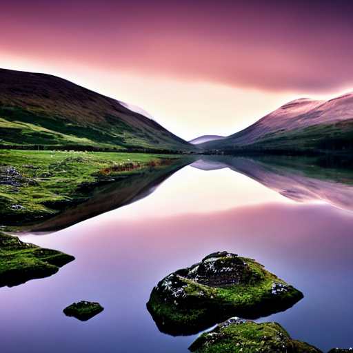 Scottish Highlands At Dawn, Lakes, Reflections, 4 K, Photore...