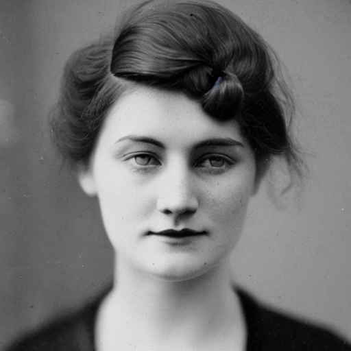 Edwardian Headshot Photograph Of A Pale Woman, With Freckles...