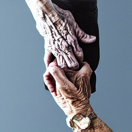 Close Up Of An Elderly Womans Hand Grabbing A Chin Up Bar. M...