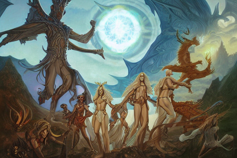 The Celestial Realm Of The Elven Deities, Outer Plane, Land...