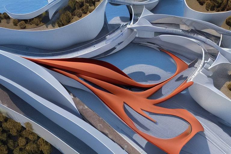 Snake Design, Fluid Architecture Building Similar To An Aero... — Stable Diffusion AI Prompt: snake design, fluid architecture building similar to an aerodynamic speedy car,...