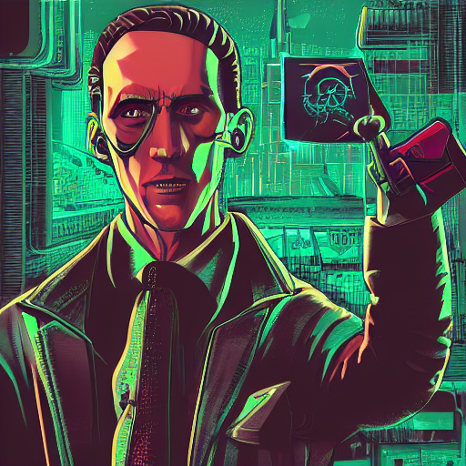 Cyberpunk Hp Lovecraft As The Leader Of A Futuristic Communi...