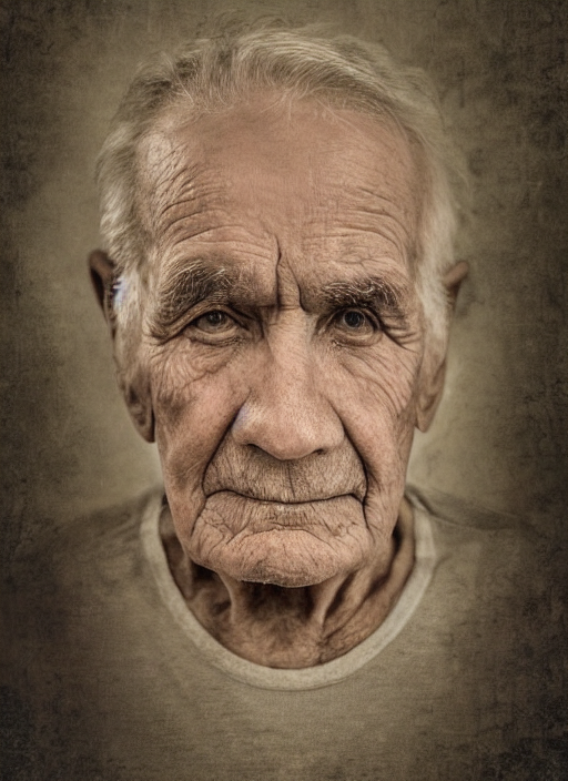 Poignant Portrait Of An Old Remembering His Past, The Years...