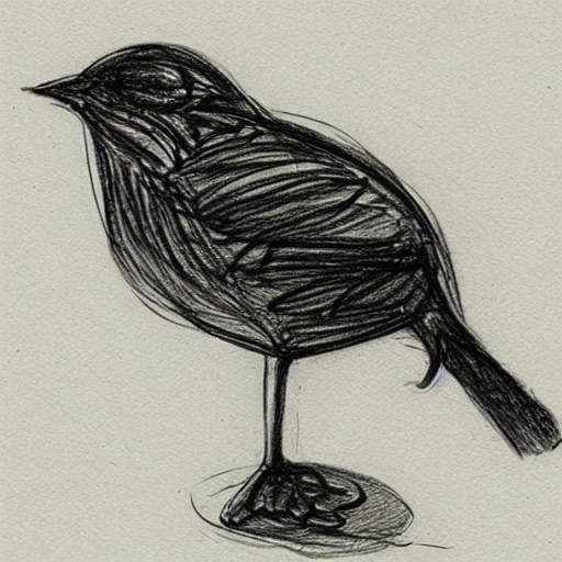 A Bird, Sketch For Jewelry Design